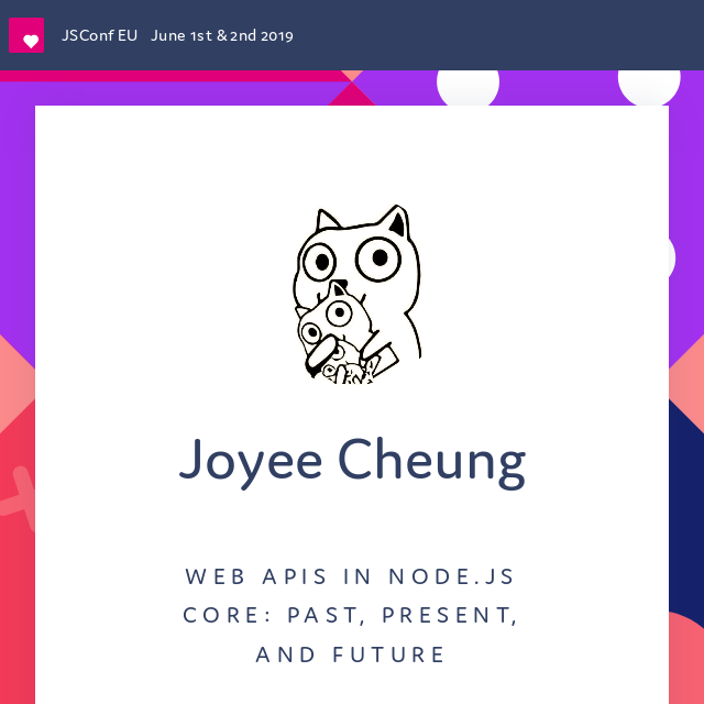 Joyee Cheung - Web APIs in Node.js Core: Past, Present, and Future